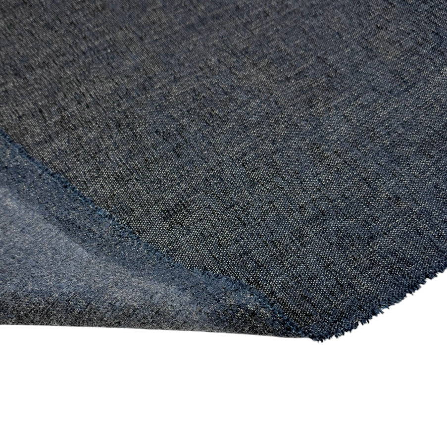 Chenille Upholstery Remnant - Blue/Gold