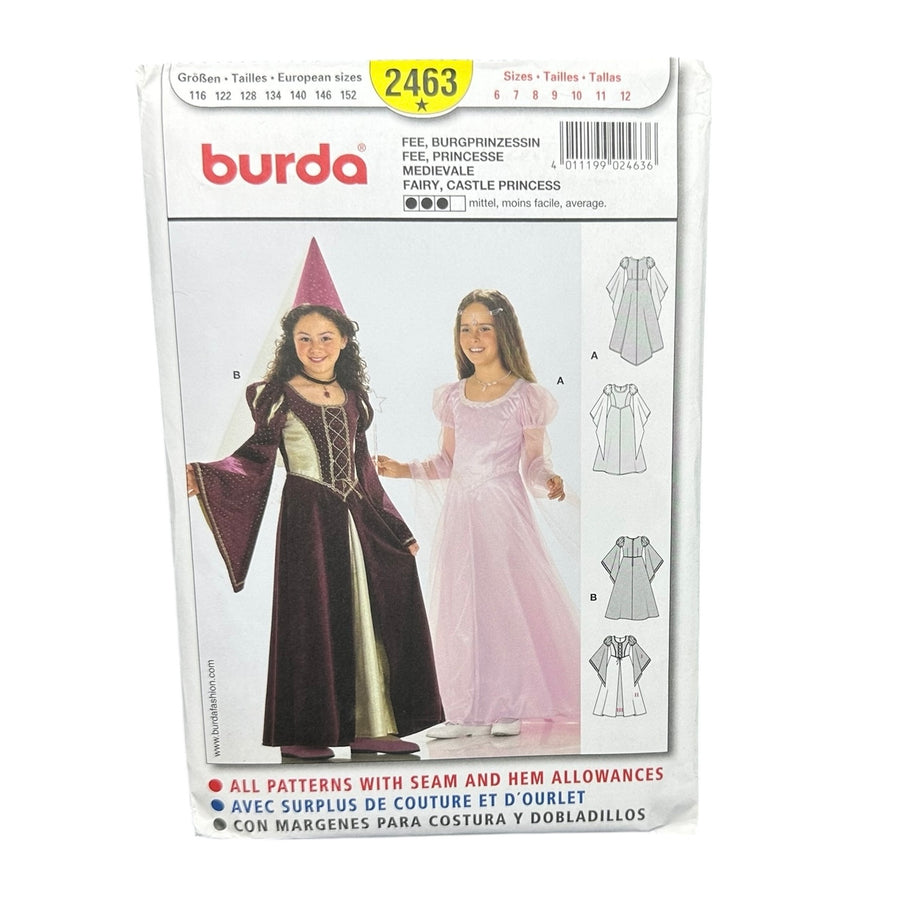 Burda 2463 Child Costume Dress Sewing Pattern