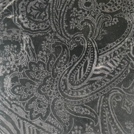 Paisley Silk Velvet - Black