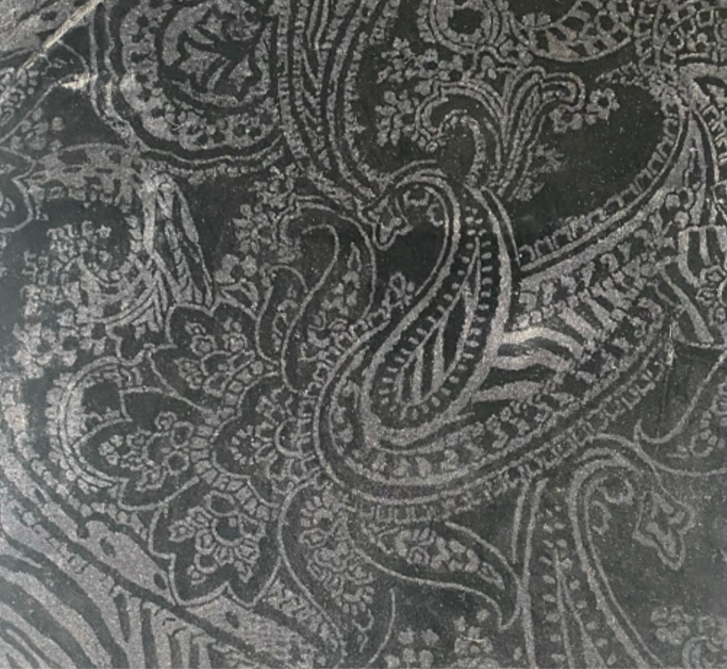 Paisley Silk Velvet - Black