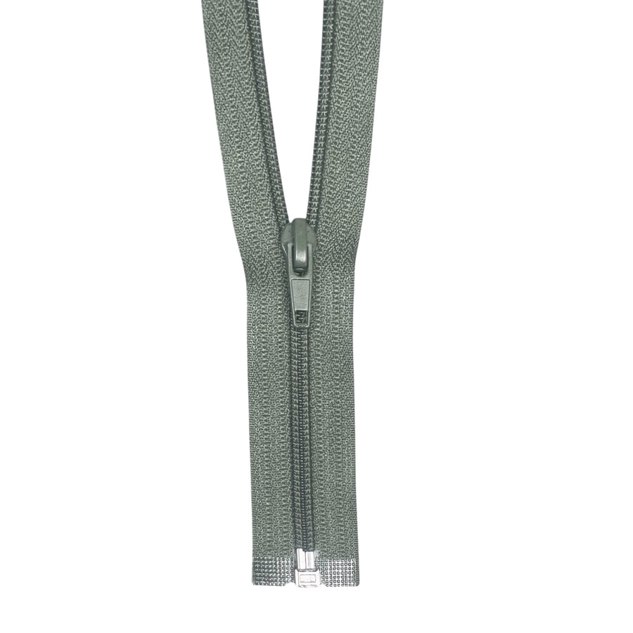 Coil One-Way Open End Zipper 20” - Olive
