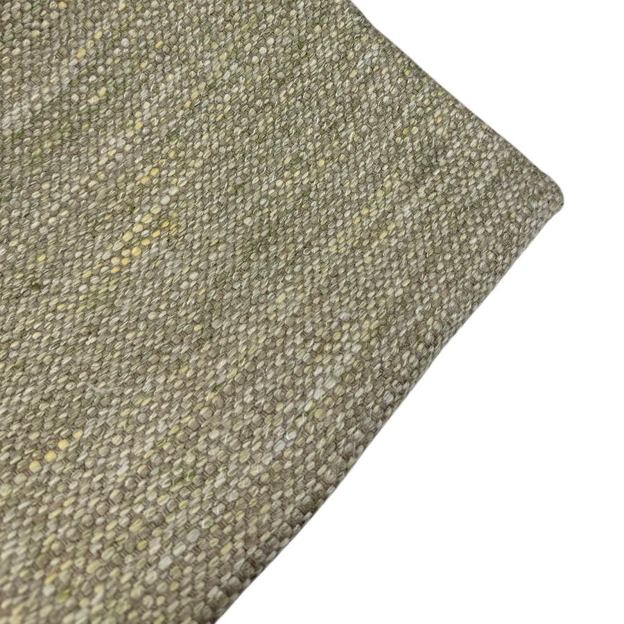 Heavyweight Woven Hemp Upholstery Remnant - Beige/Yellow/Green