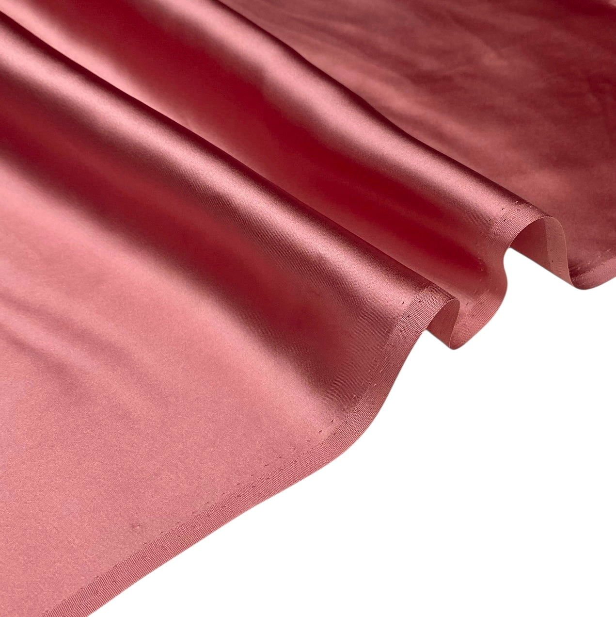 Mulberry Silk Charmeuse Satin - Medium Rose