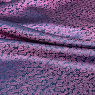 Paisley Silk/Polyester Jacquard - Pink / Navy - Remnant