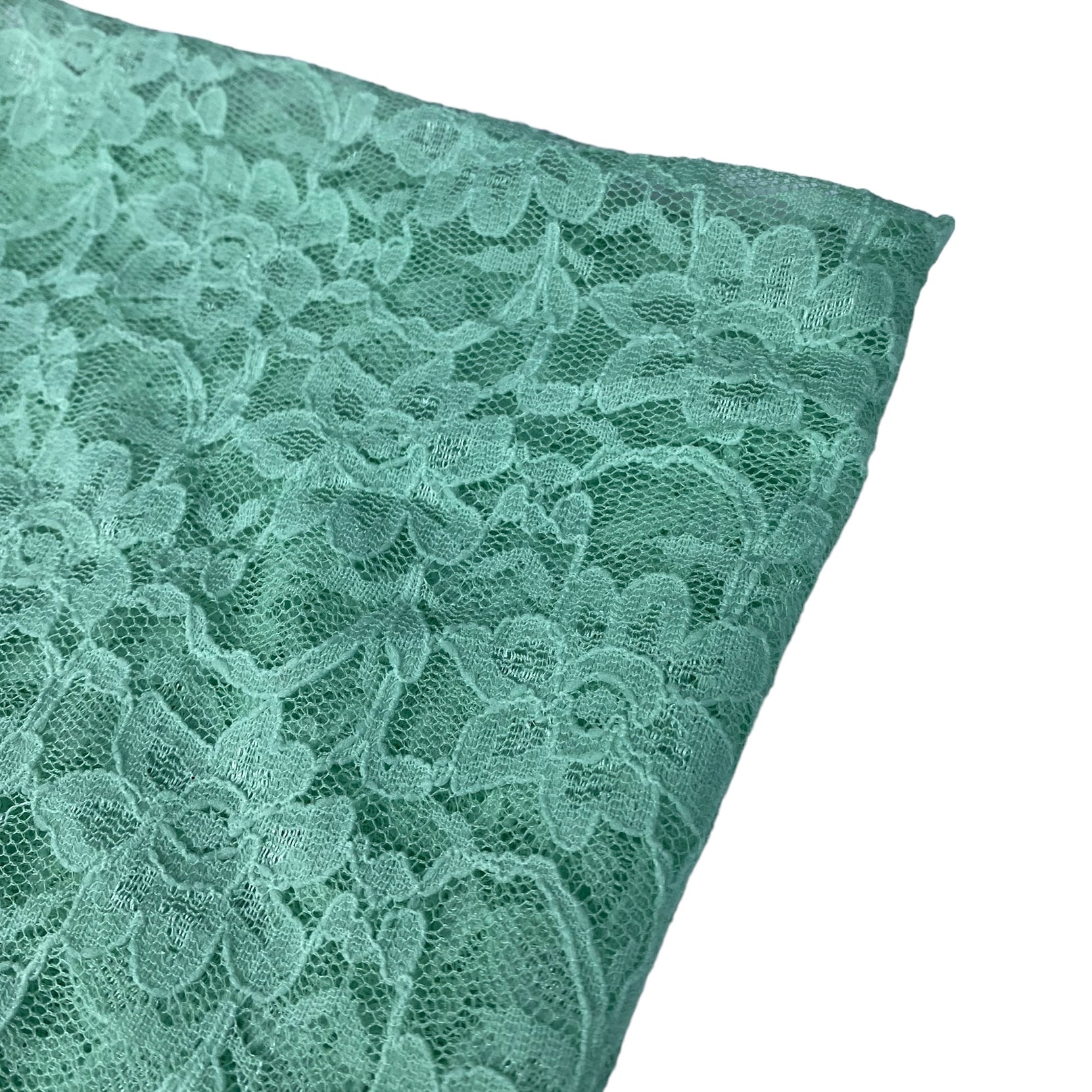 Floral Corded Lace - Mint