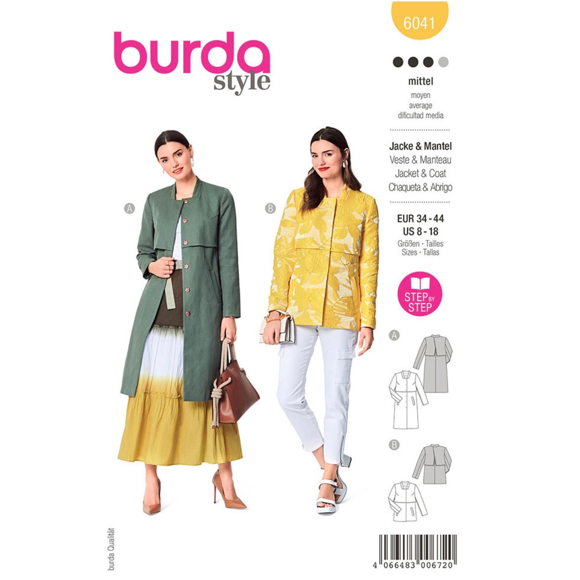 Burda Style 6041 - Jacket & Coat Sewing Pattern
