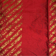 Striped Silk Shantung - Red/Gold
