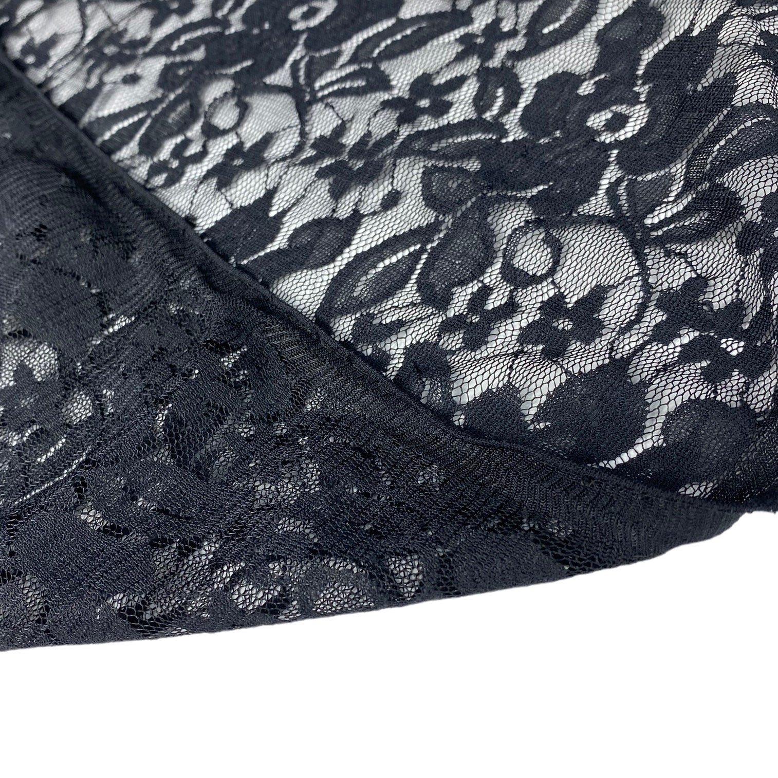 Stretch Floral Lace - 60” - Black