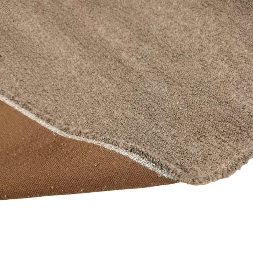 Boucle Wool Upholstery Remnant - Light Brown