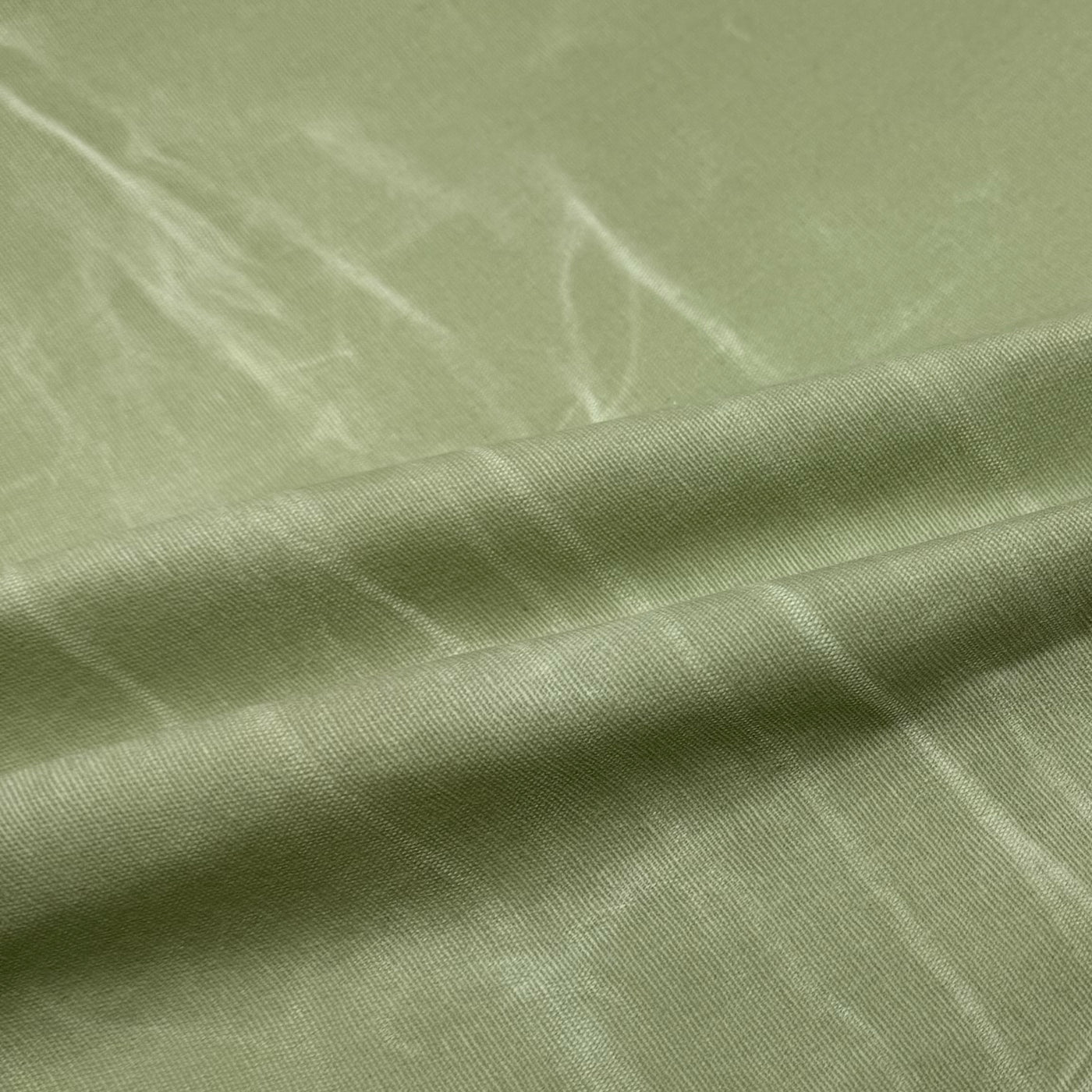 Waxed Cotton Canvas 10oz Beeswax - Mist Green