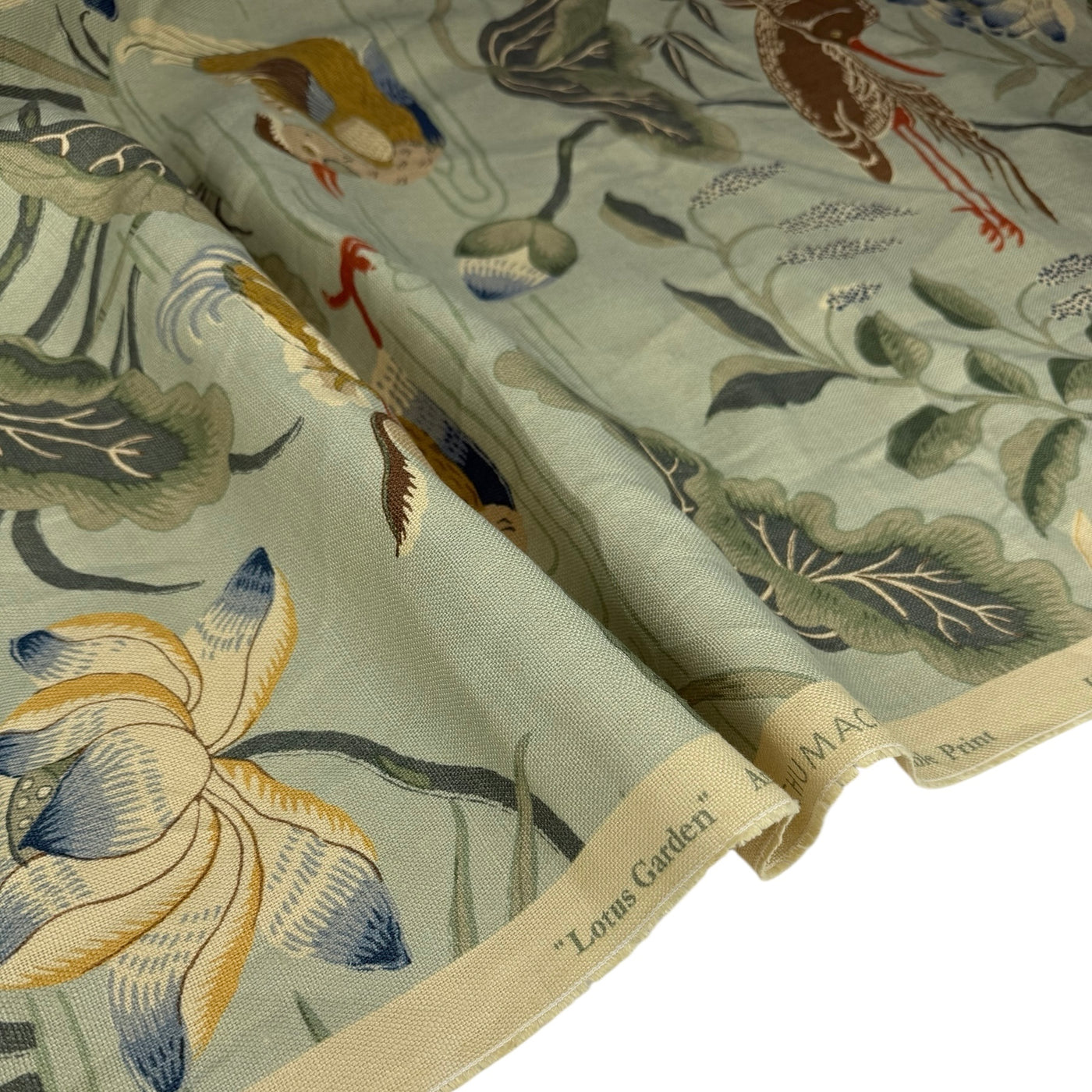 Lotus Garden Printed Linen - Schumacher