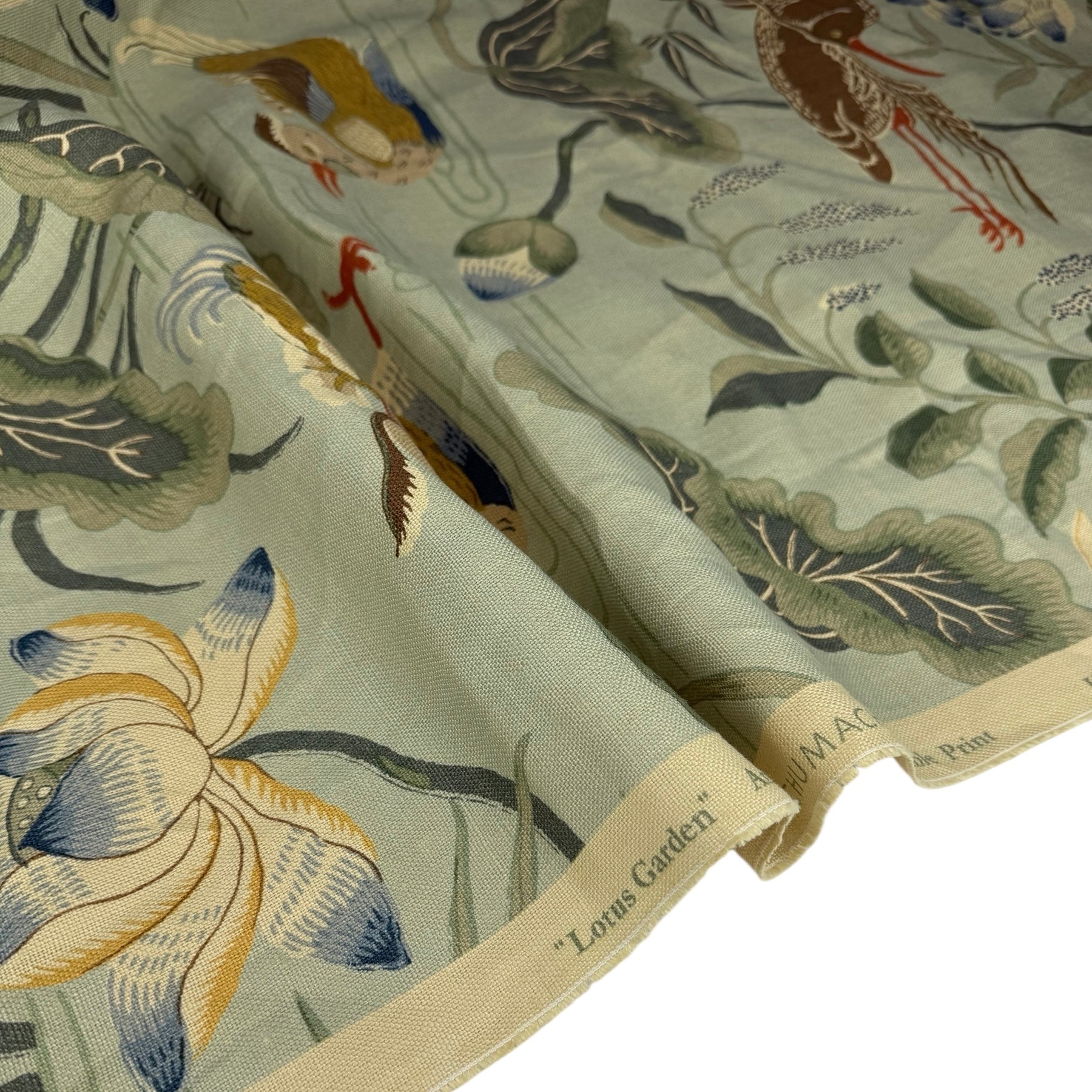 Lotus Garden Printed Linen - Schumacher