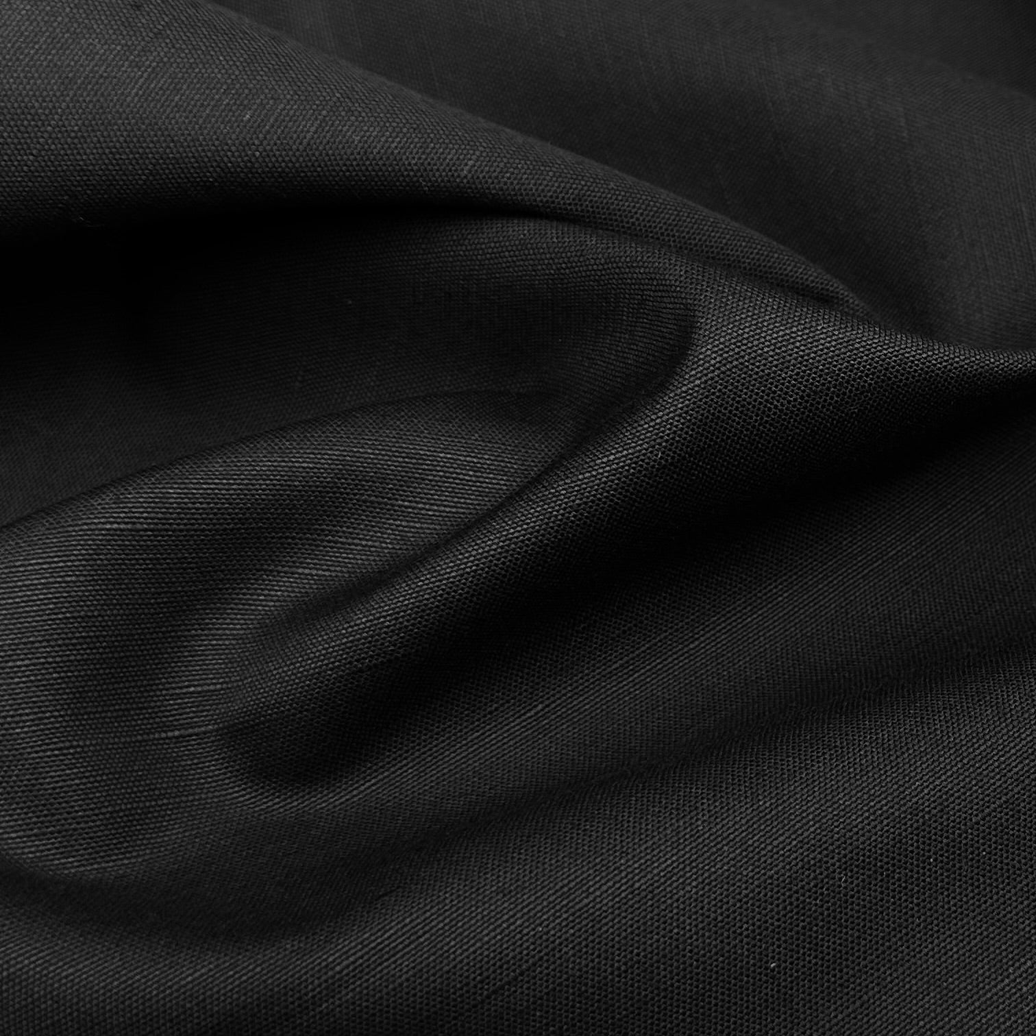 Medium Weight Linen - Black