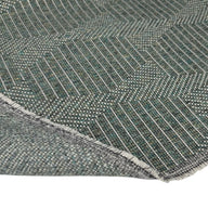 Patterned Upholstery Remnant - Turquoise/Grey/Green/White