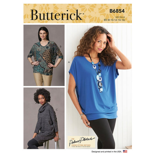 Butterick B6854 Top and Tunic by Palmer/Pletsch Sewing Pattern