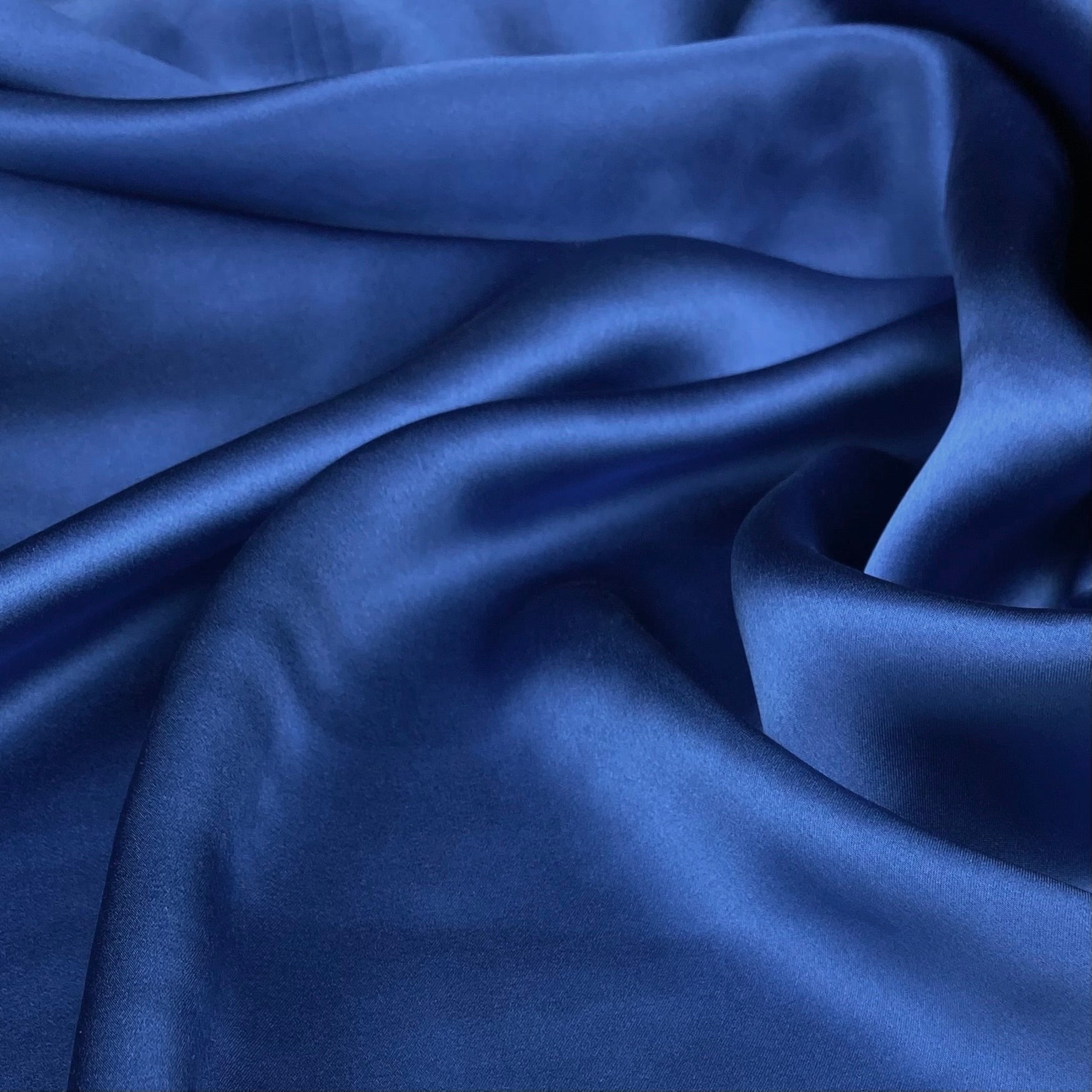 Mulberry Silk Charmeuse Satin - Brite Blue