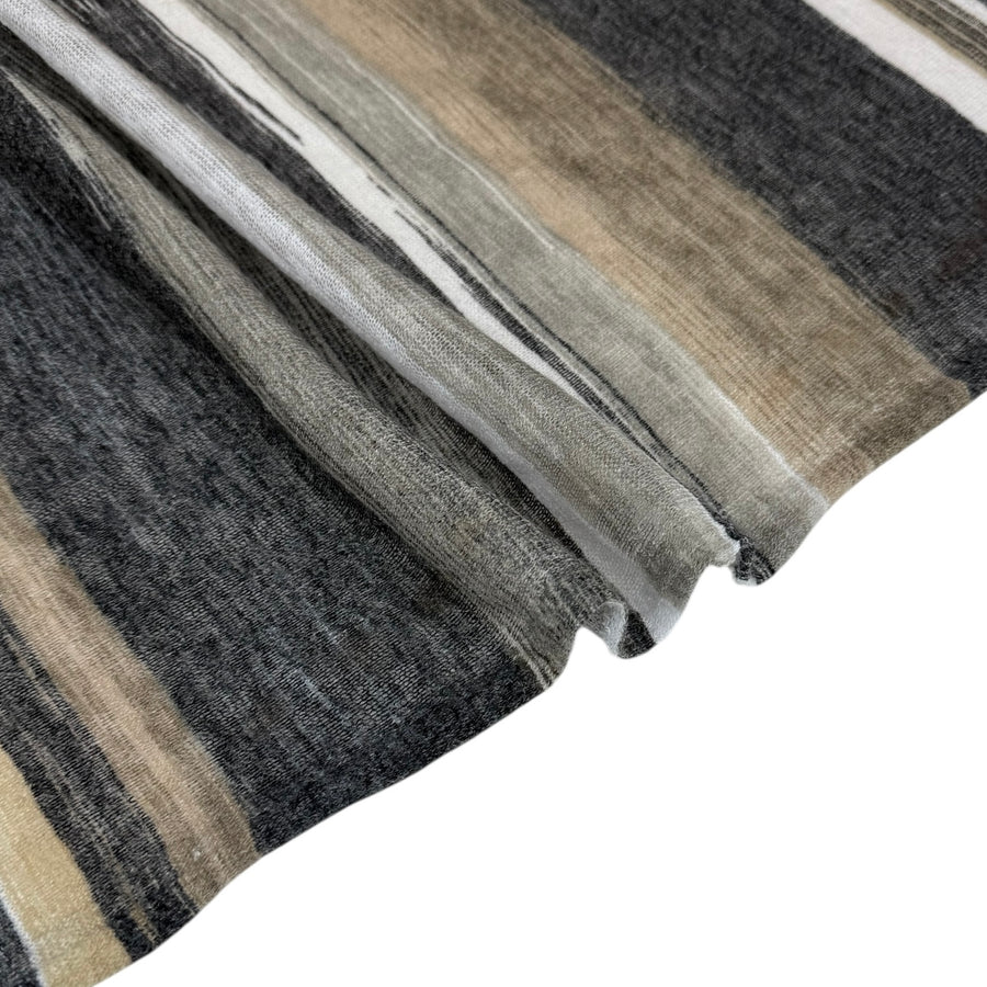 Verigated Striped Printed Knit - Grey/Beige/White
