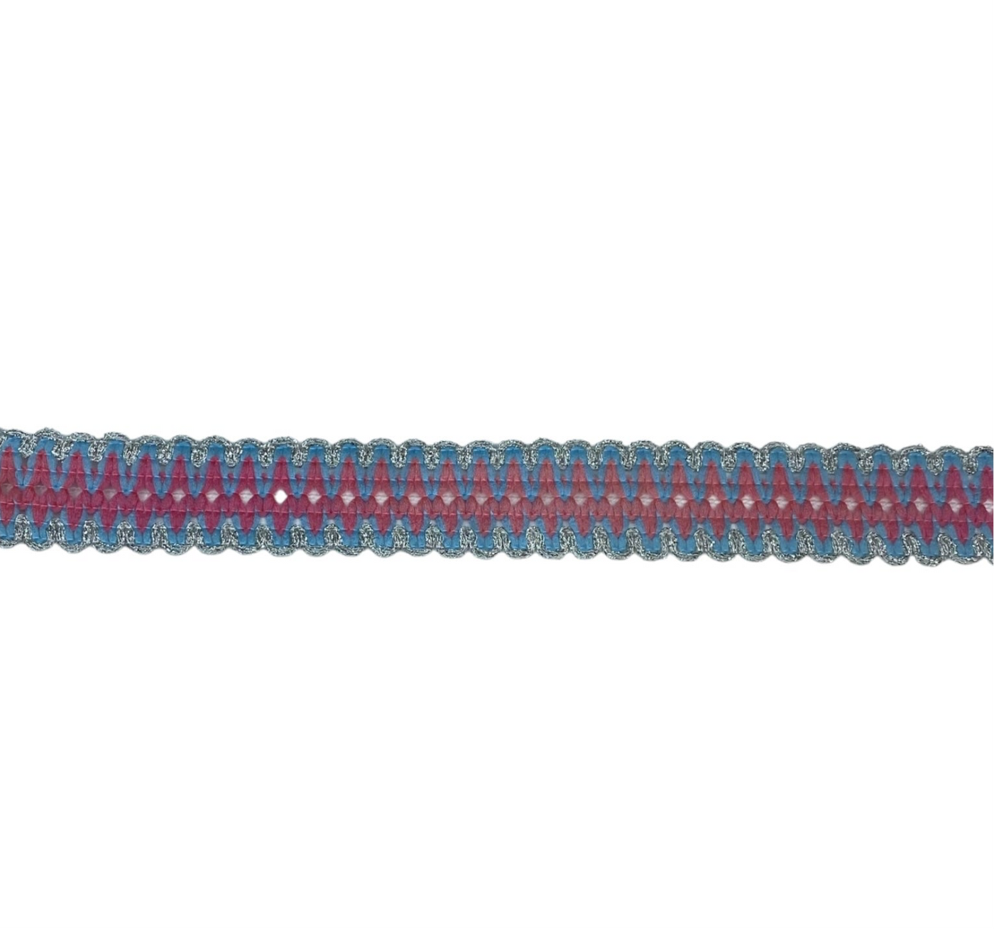 Decorative Trim - Pink/Light Blue/Silver
