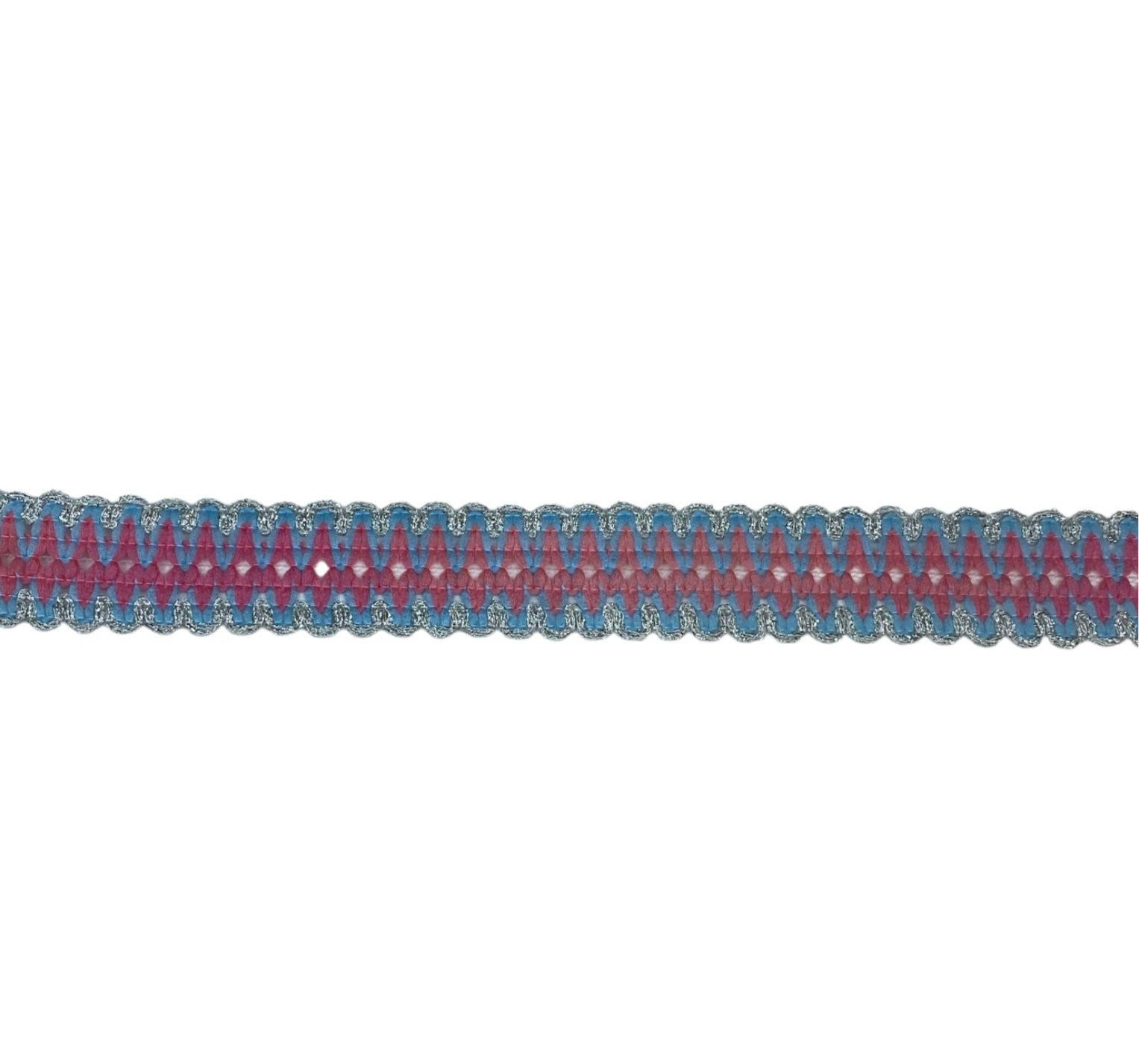 Decorative Trim - Pink/Light Blue/Silver