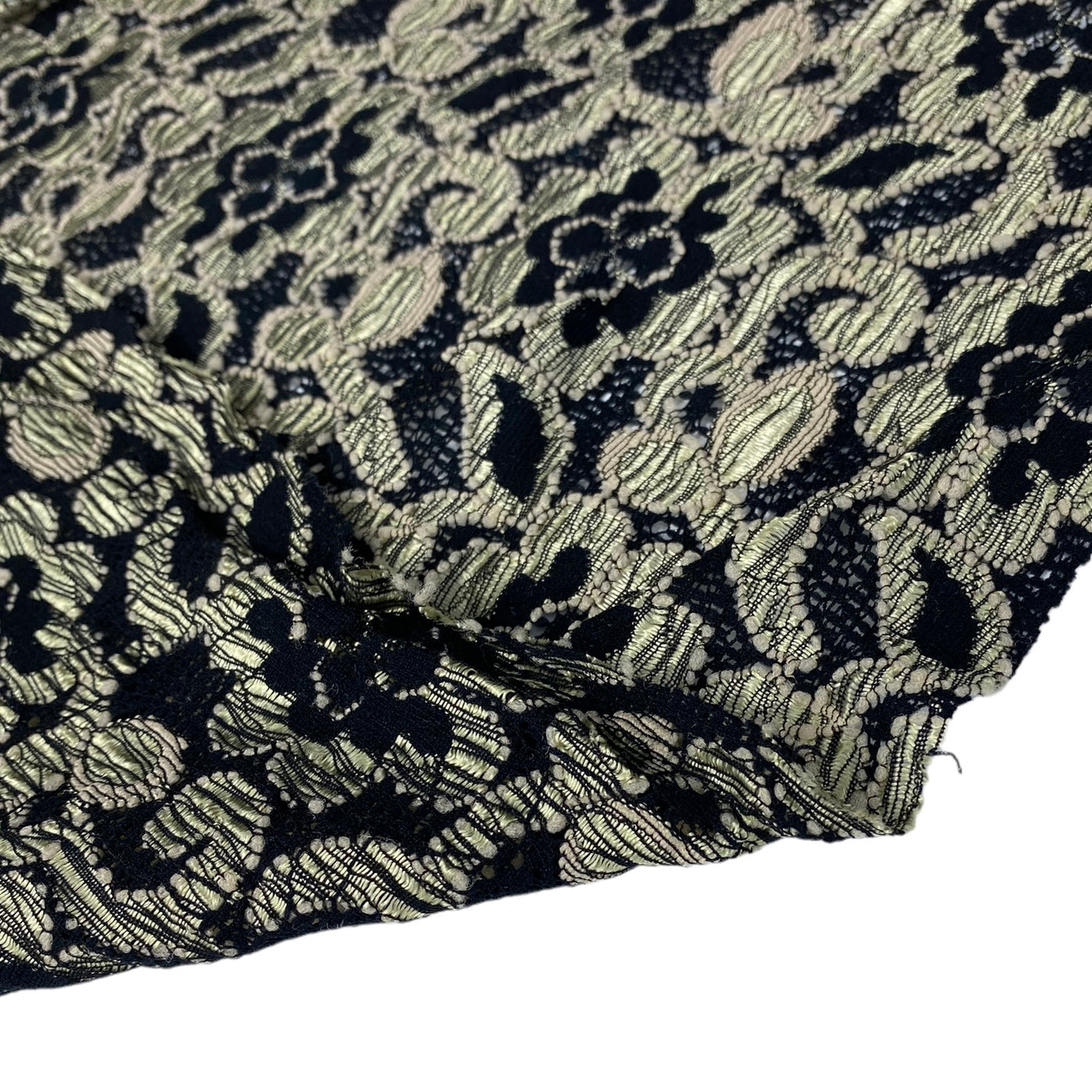 Floral Lace - Black/Beige