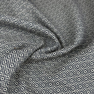 Patterned Cotton Upholstery Remnant - Blue/White