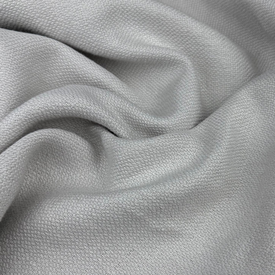 Woven Cotton Linen Blend Upholstery Remnant - Beige Grey