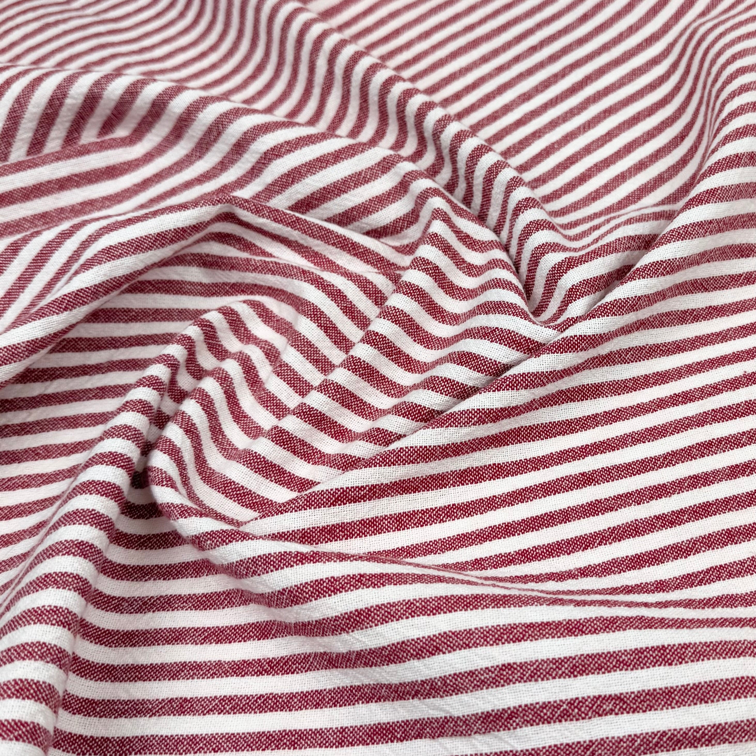 Striped Organic Cotton - Red/White