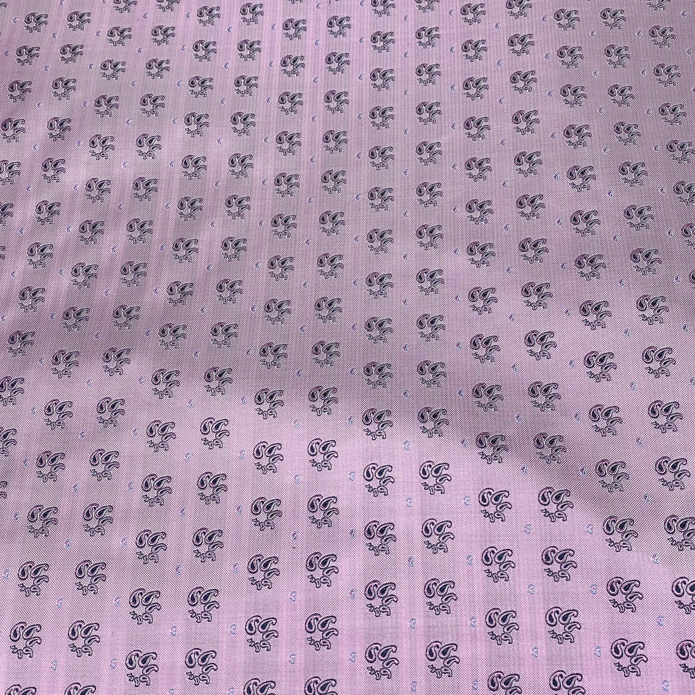 Silk Paisley Jacquard Remnant - Pink/Navy/Light Blue