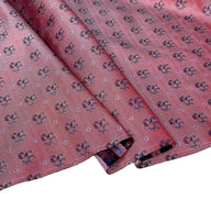 Silk Paisley Jacquard Remnant - Red/White/Navy/Light Blue