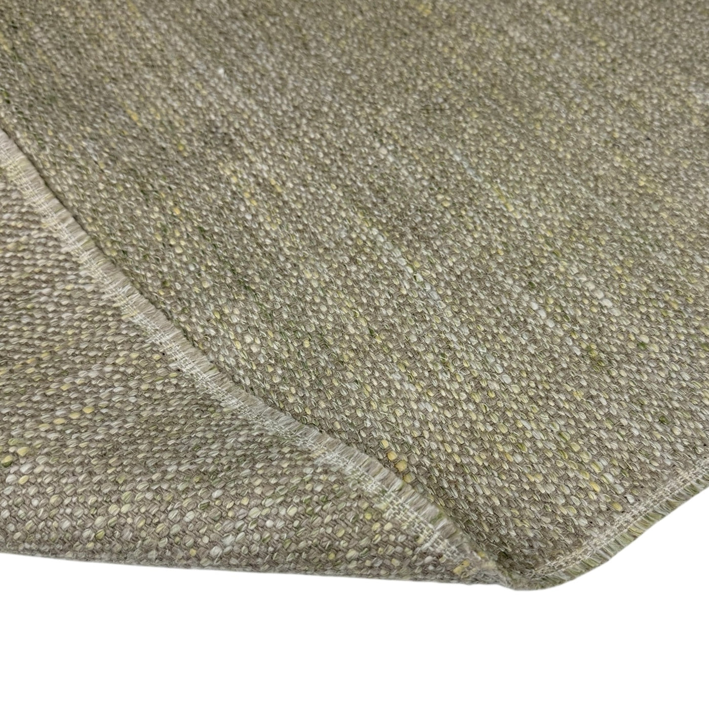 Heavyweight Woven Hemp Upholstery Remnant - Beige/Yellow/Green