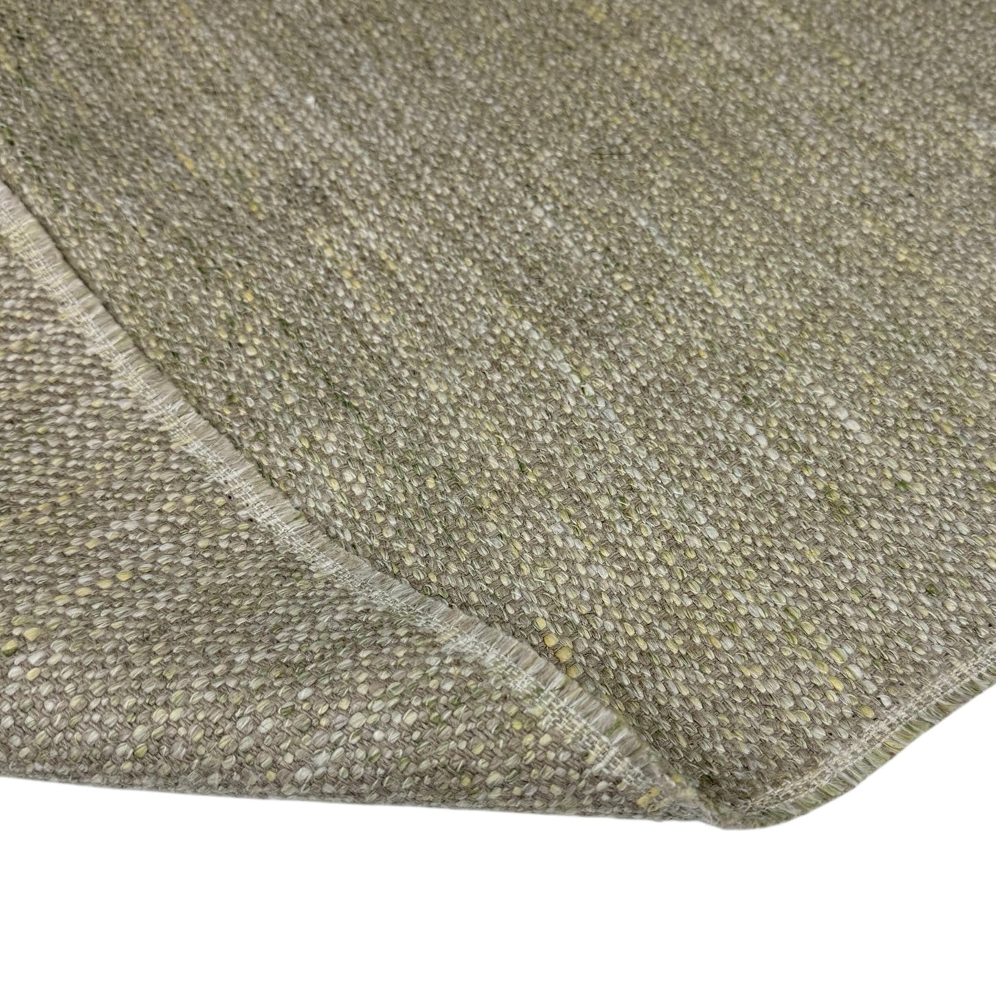 Heavyweight Woven Hemp Upholstery Remnant - Beige/Yellow/Green