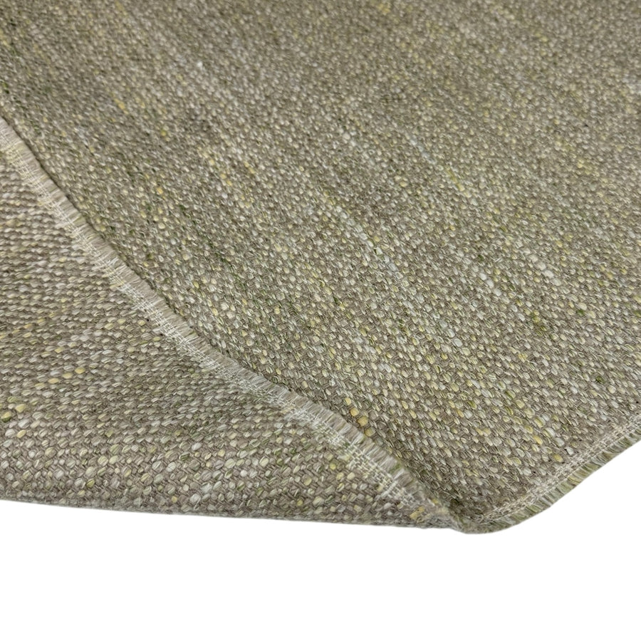 Heavyweight Woven Hemp Upholstery Remnant - Beige/Yellow/Green