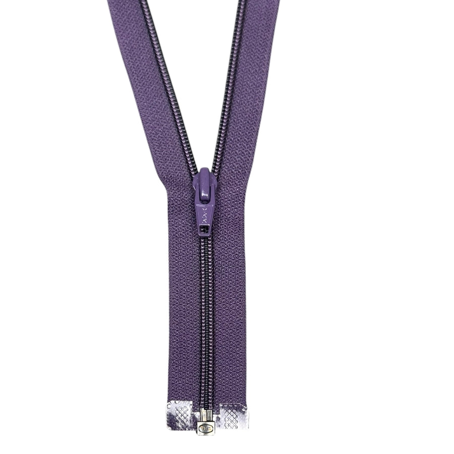 Coil One-Way Open End YKK Zipper 19.5” - Purple