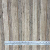 Woven Acrylic Striped Upholstery Remnant - Beige/White/Grey/Brown