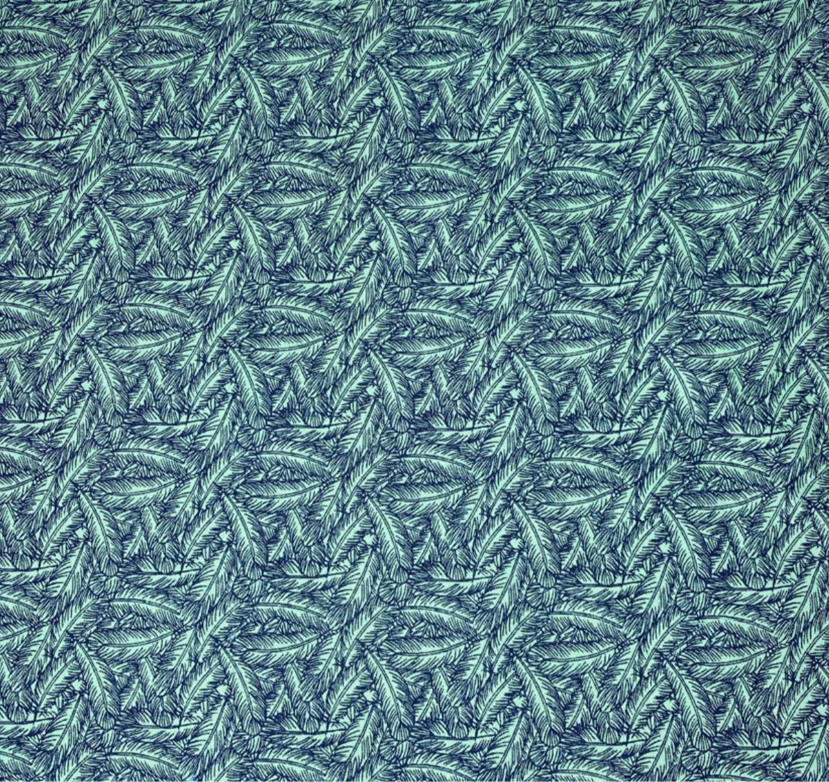 Printed Quilting Cotton Remnant - Feathers