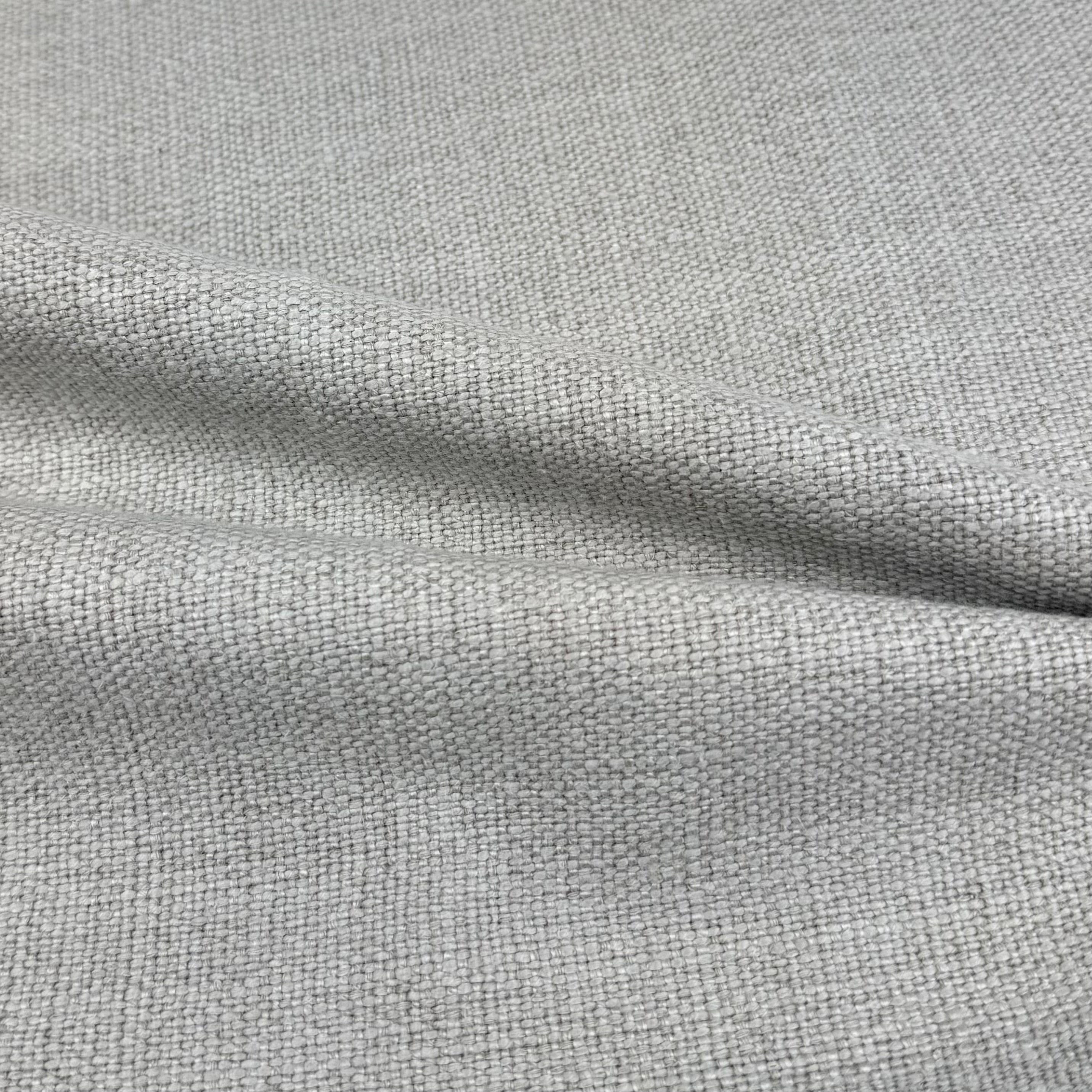 Woven Cotton/Linen Upholstery Interfaced Remnant - Grey