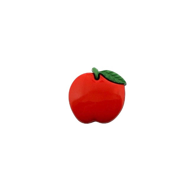 Apple Novelty Shank Button 15mm 2 count
