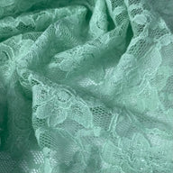 Floral Corded Lace - Mint