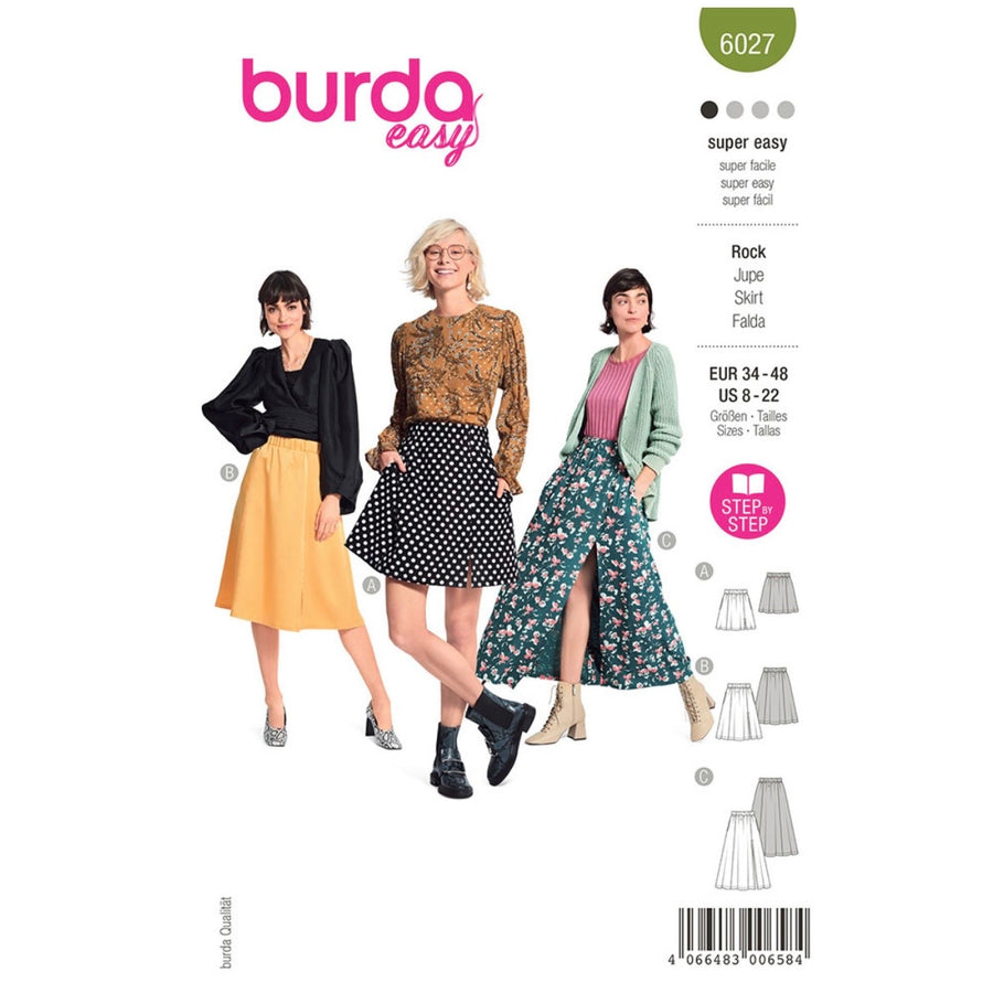 Burda Easy 6027 - Skirt Sewing Pattern