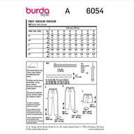 Burda Style 6054 - Pants Sewing Pattern
