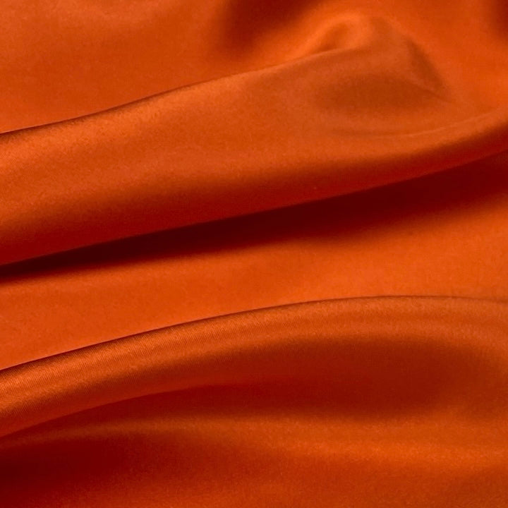Mulberry Silk Charmeuse Satin - Orange