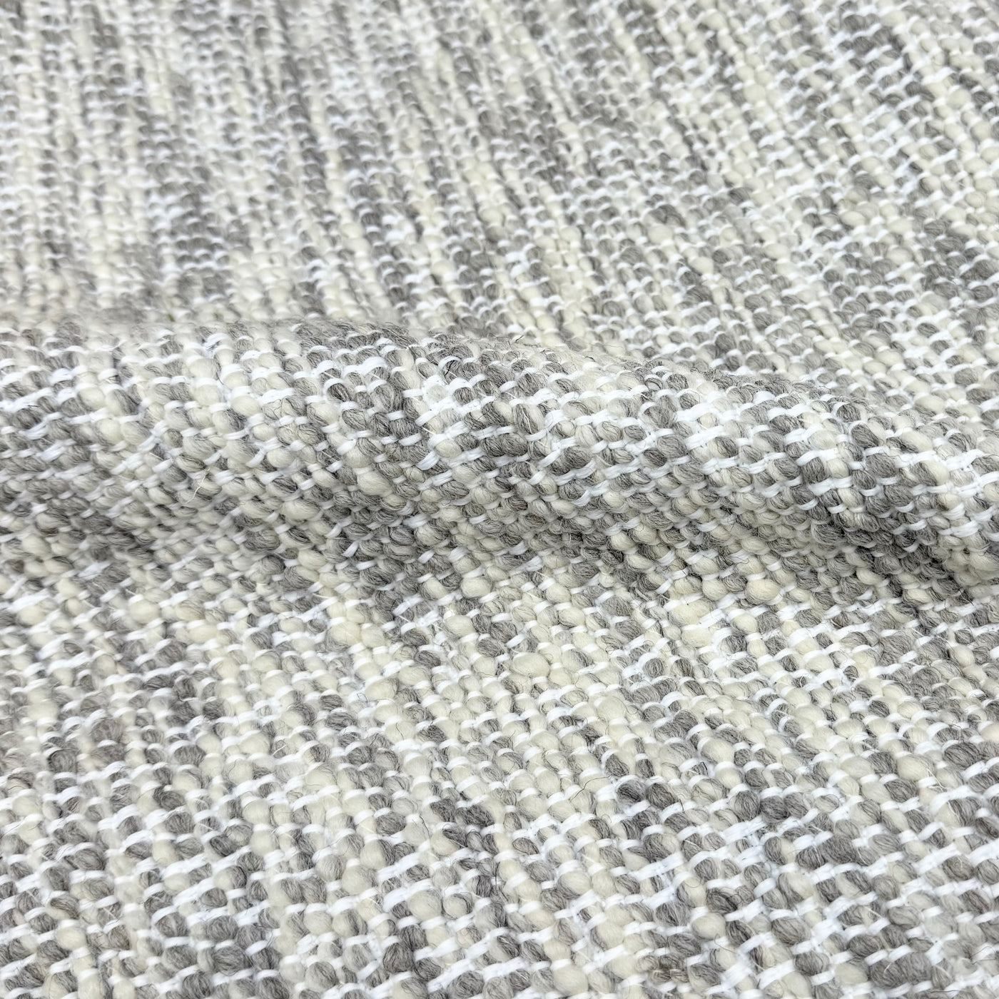 Boucle Wool Upholstery Remnant  - Ivory/Beige