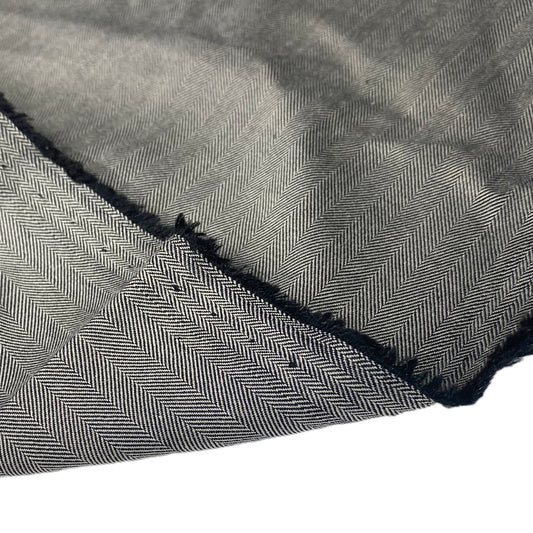 Wool Suiting - Chevron - Beige/Black