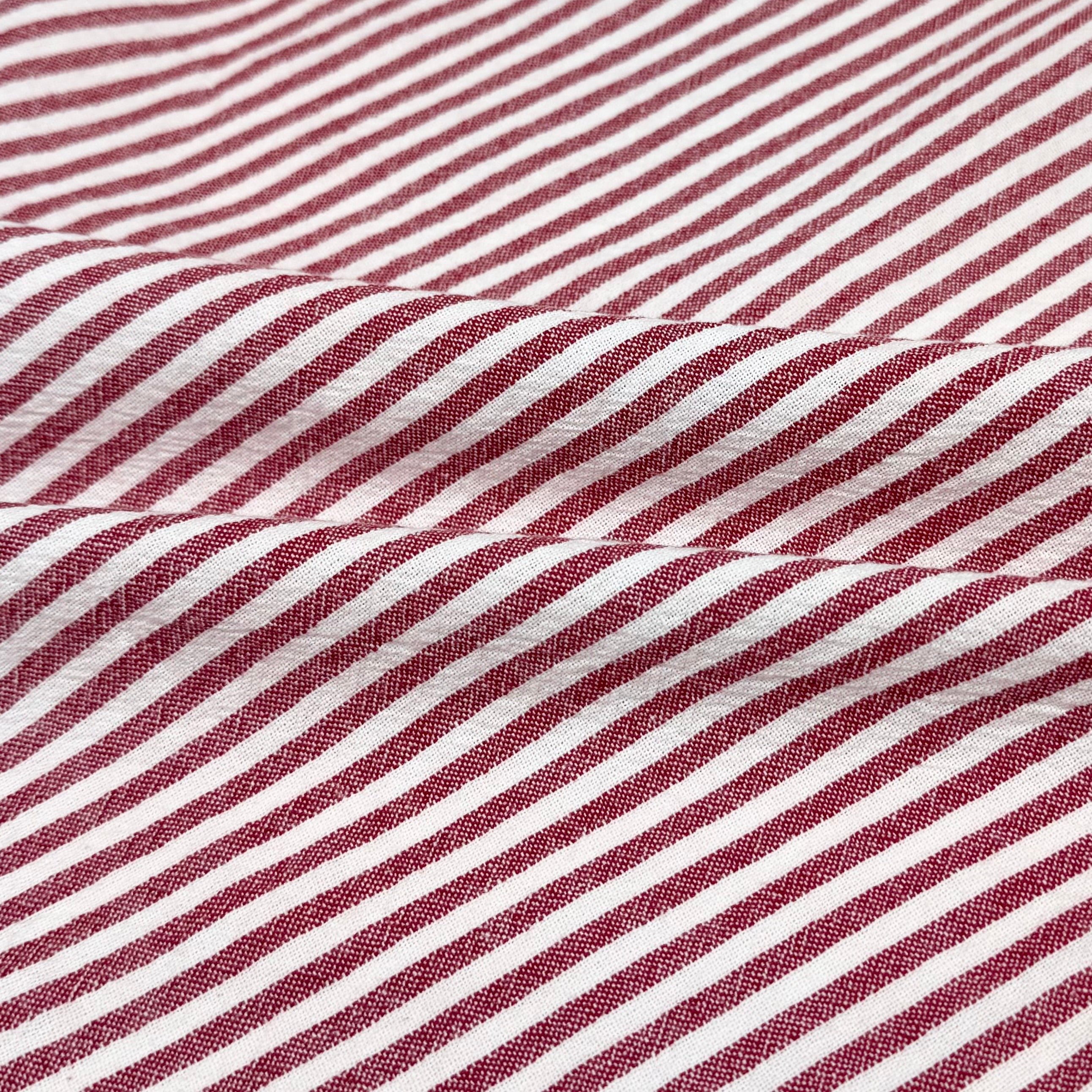 Striped Organic Cotton - Red/White