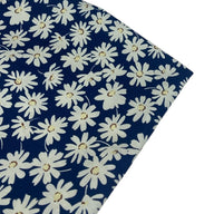Floral Lightweight Printed Cotton - Blue/Ivory