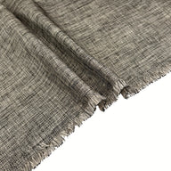 Woven Upholstery Remnant - Ivory/Black