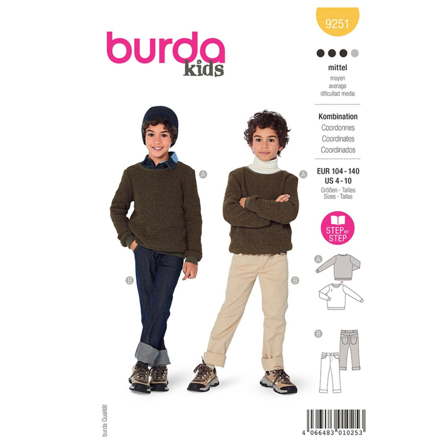 Burda Kids 9251 - Coordinates Sewing Pattern