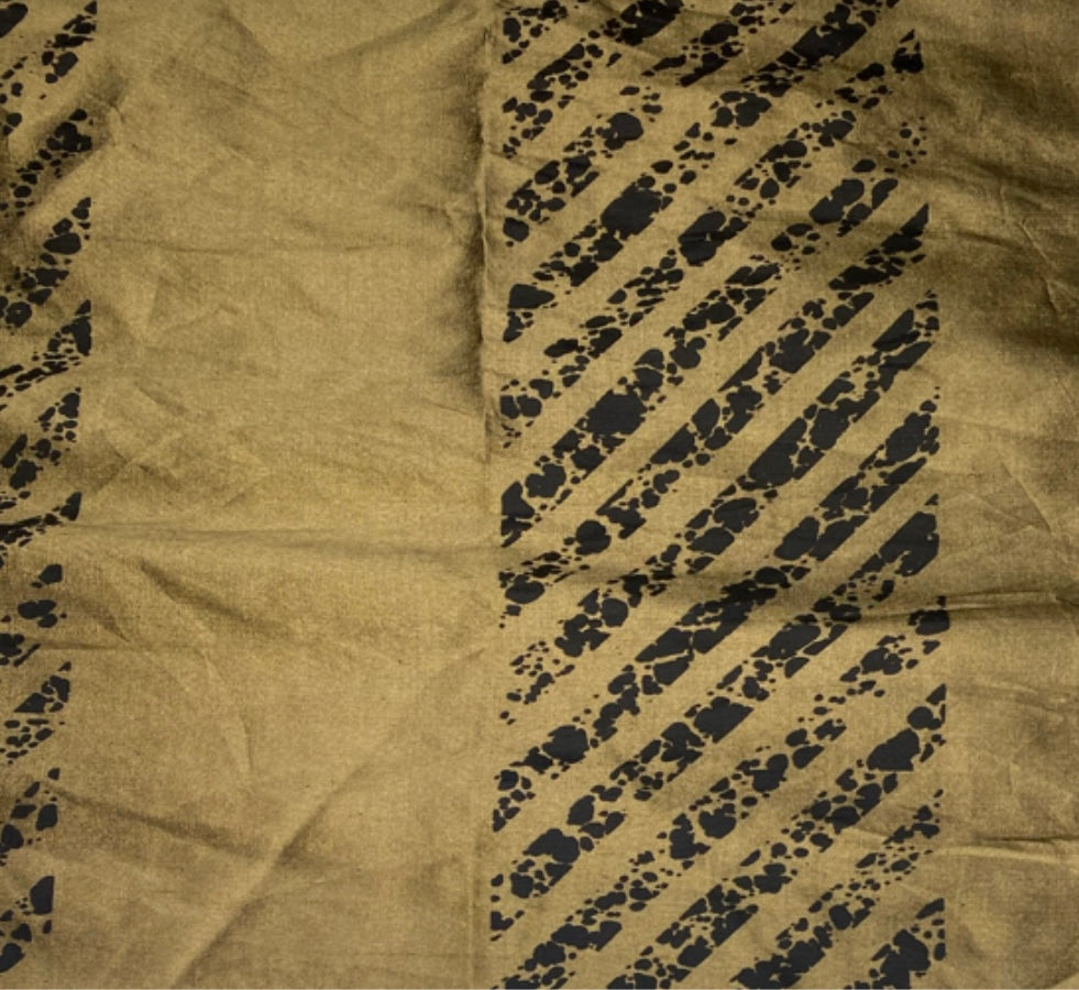 Striped Silk Shantung - Gold/Black