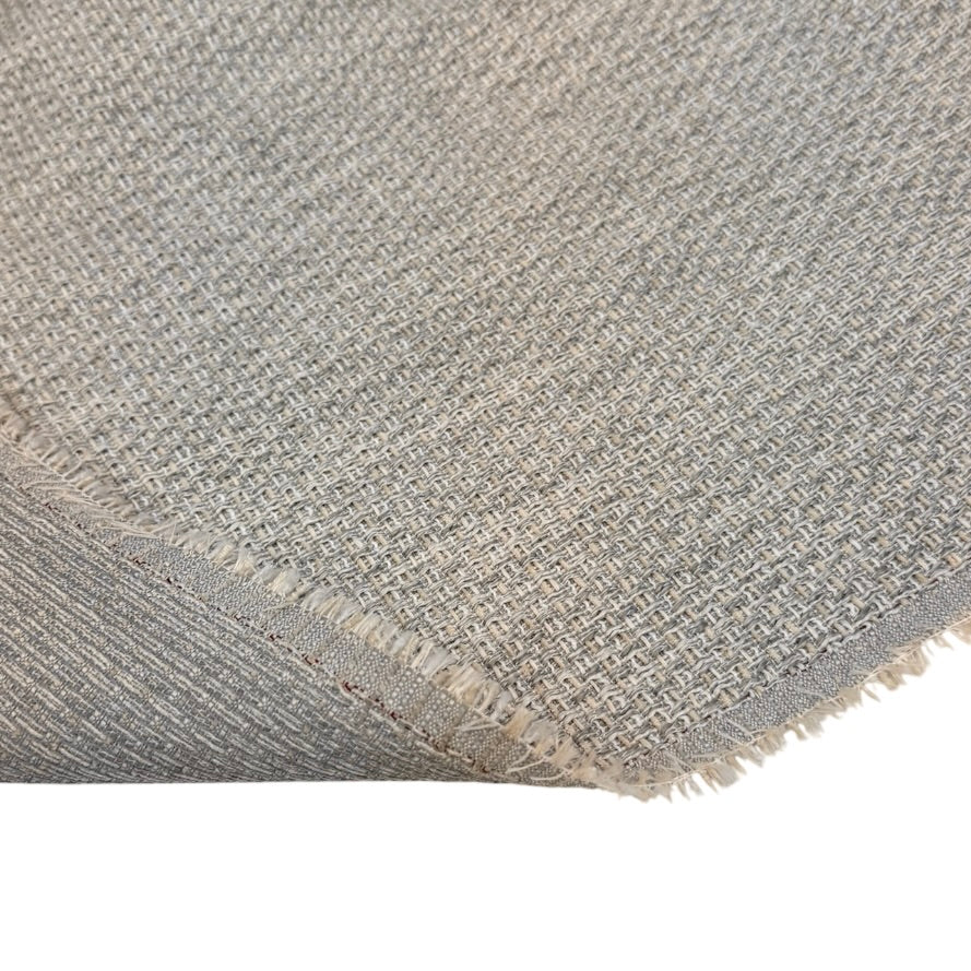 Woven Upholstery Remnant - Grey/Ivory/Beige