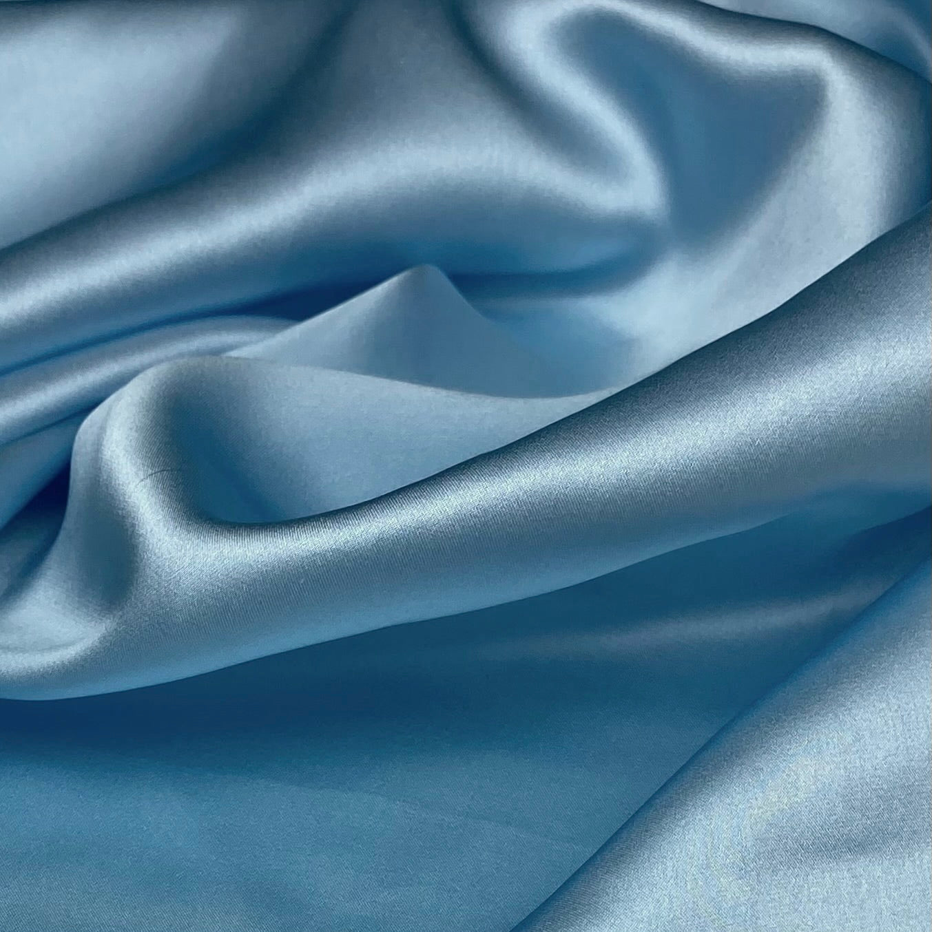 Mulberry Silk Charmeuse Satin - Baby Blue